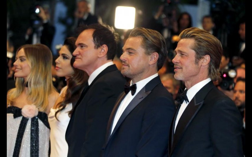 Quetin Tarantino, Leonardo DiCaprio e Brad Pitt