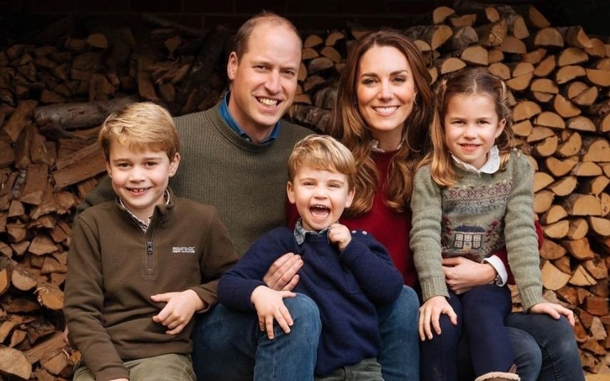 Kate e William com os filhos, George e Charlotte