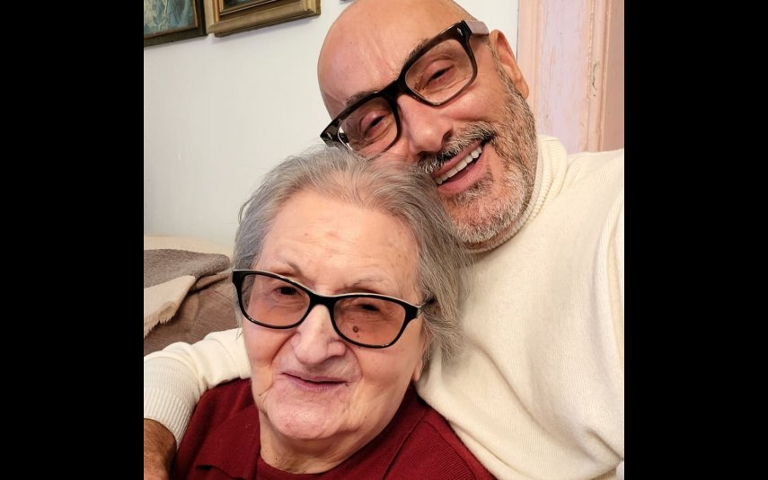Rui Oliveira com a mãe de Manuel Luís Goucha