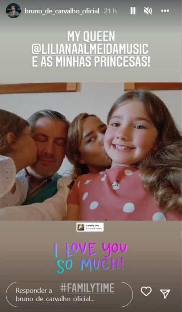 Muitos beijinhos! Bruno de Carvalho mostrou um momento especial das filhas com Liliana Almeida. Veja tudo!