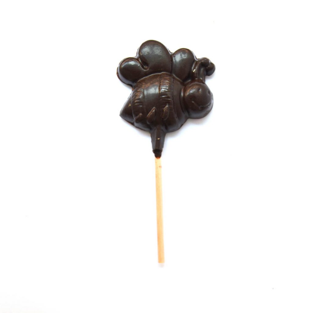 Lollipops de Chocolate Negro Pedaços de Cacau