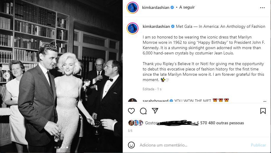 Bob Mackie, criador do vestido de Marilyn Monroe, não gostou que permitissem o empréstimo do vestido a Kim Kardashian