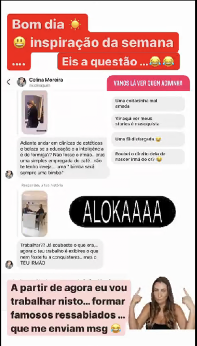 Katia Aveiro é confrontada com mensagens de ódio por parte de uma seguidora. A irmã de Cristiano Ronaldo responde sem papas na língua: "Roubei o direito dela de nascer irmã do CR7"