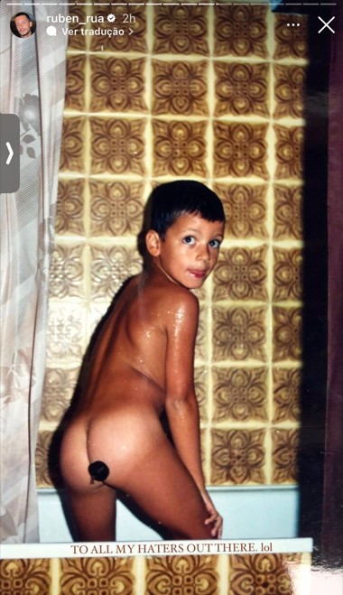 Ruben Rua assinalou o Dia da Criança com algumas fotos nunca antes vistas e numa delas o apresentador surge completamente nu.