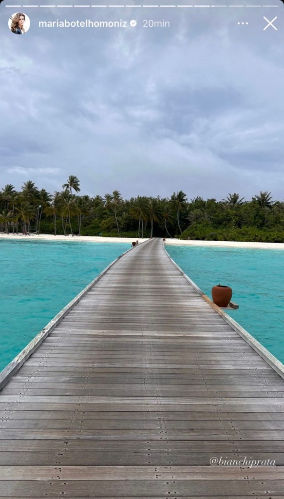 Maria Botelho Moniz está de férias nas Maldivas
