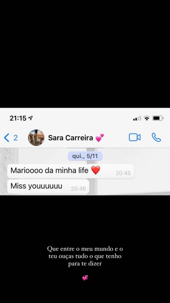 Sara Carreira morreu há ano e meio. Agora, o amigo Mário de Carvalho, partilhou uma das últimas mensagens que recebeu da filha de Tony Carreira.