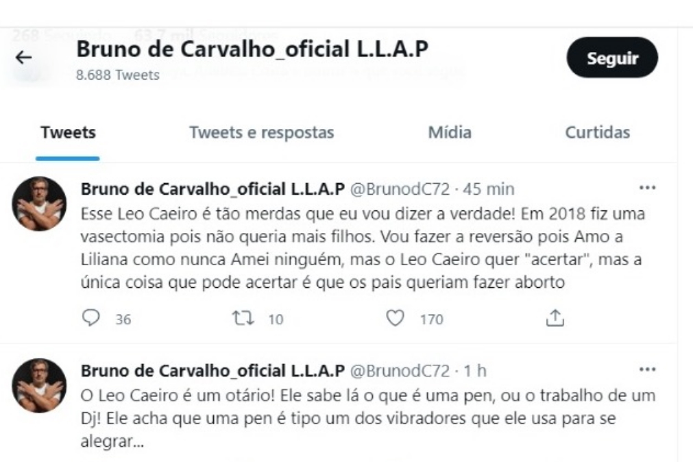 Depois dos rumores de que Liliana Almeida estaria grávida, Bruno de Carvalho decidiu quebrar o silêncio e revelou que fez uma vasectomia.