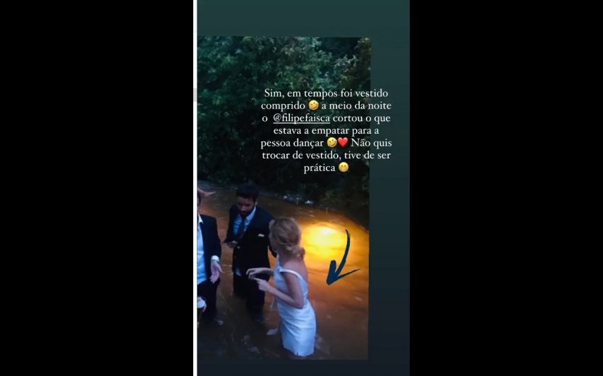 Raquel Strada trocou alianças com Joaquim Fernandes em 2015. Porém, só agora, sete anos depois, revelou um detalhe insólito que viveu com o seu vestido de noiva. Saiba tudo