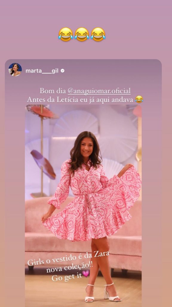 Marta Gil e Ana Guiomar usaram um minivestido cor de rosa, que custa 30 euros, e que é igual ao da rainha Letizia.