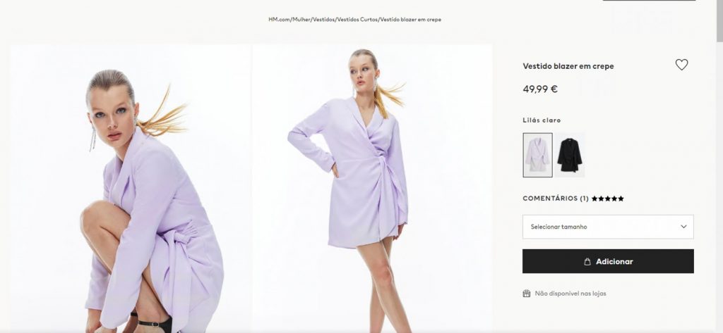 Vestido lilás H&M