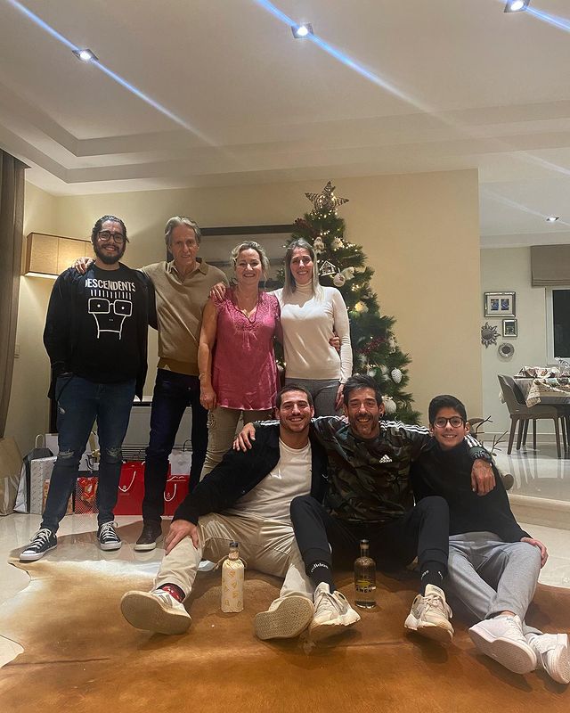 Jorge Jesus com a família no Natal de 2021