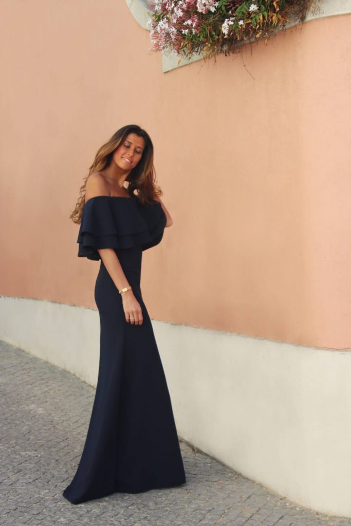 Vestido Longo Azul Marinho Santorini - Hazel -114.00€