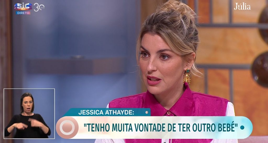 Jessica Athayde em entrevista a "Júlia", na SIC