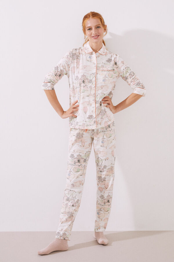 Pijama camiseiro 100% algodão estampado - Women's Secret - 16,99 €