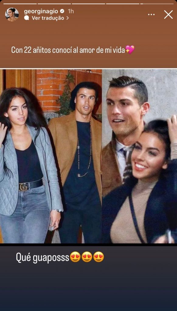 Georgina Rodríguez recorda quando conheceu Ronaldo com fotografia única