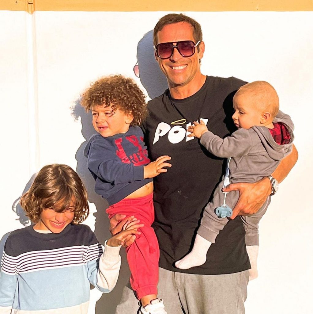 José Carlos Pereira com os filhos