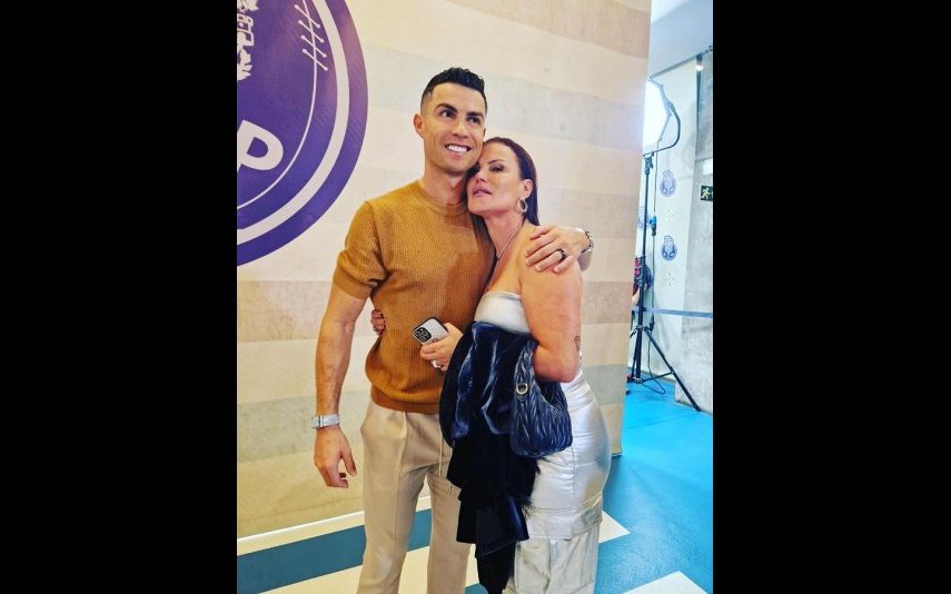 Cristiano Ronaldo com a irmã