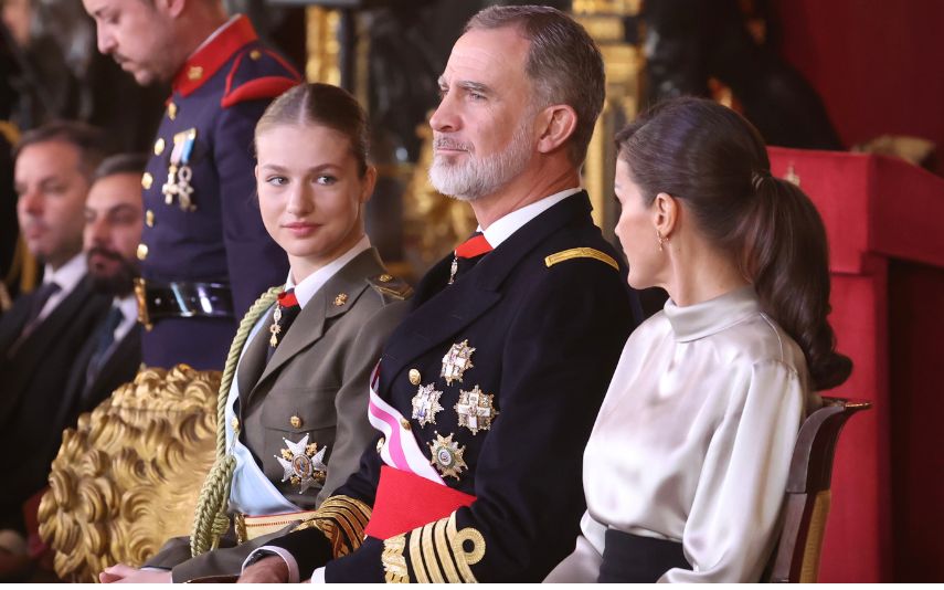 Princesa Leonor com os pais: Felipe VI e Letízia