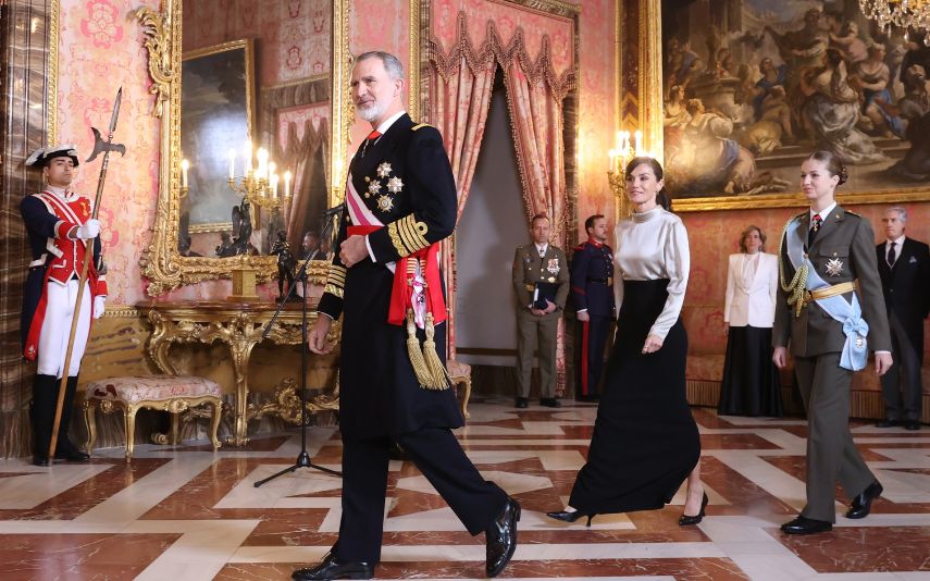 Felipe VI com Letízia e a Princesa Leonor